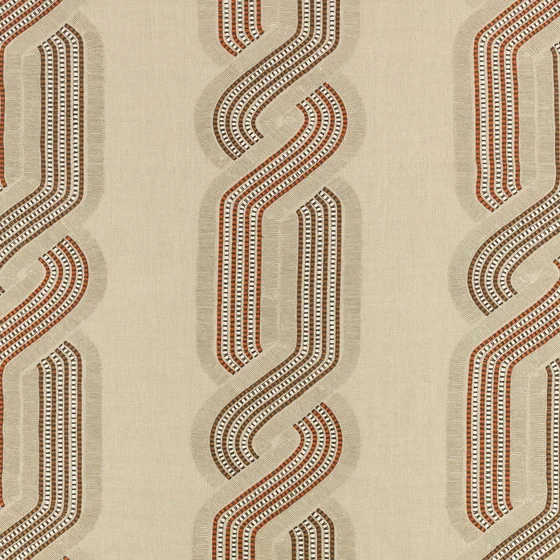 Photo of the fabric Ludo Z795 02 swatch by Zinc. Use for Curtains, Upholstery Light Duty, Accessory. Style of Embroidery, Geometric