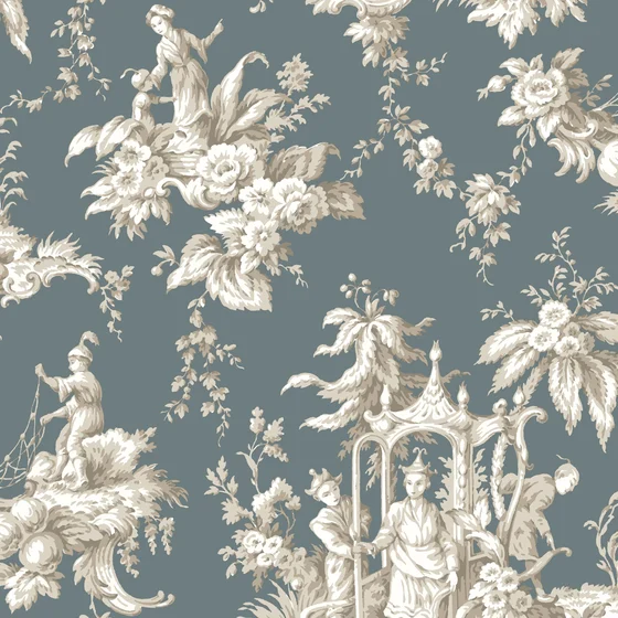 Photo of the fabric Palais De Chine Wallpaper 8793 8793 75 11 swatch by Casadeco. Use for Wall Covering