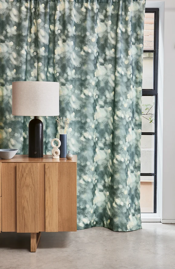 Photo of the fabric Bokeh V3430 04 in situ by Villa Nova. Use for Curtains, Upholstery, Accessory. Style of Abstract, Print