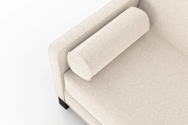 Photo of the fabric Ambiant Angora swatch by James Dunlop FibreGuard. Use for Upholstery, Accessory, Top of Bed. Style of Plain, Texture