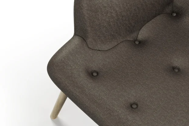 Photo of the fabric Poker Mink swatch by James Dunlop FibreGuard. Use for Upholstery, Accessory, Top of Bed. Style of Chenille, Plain
