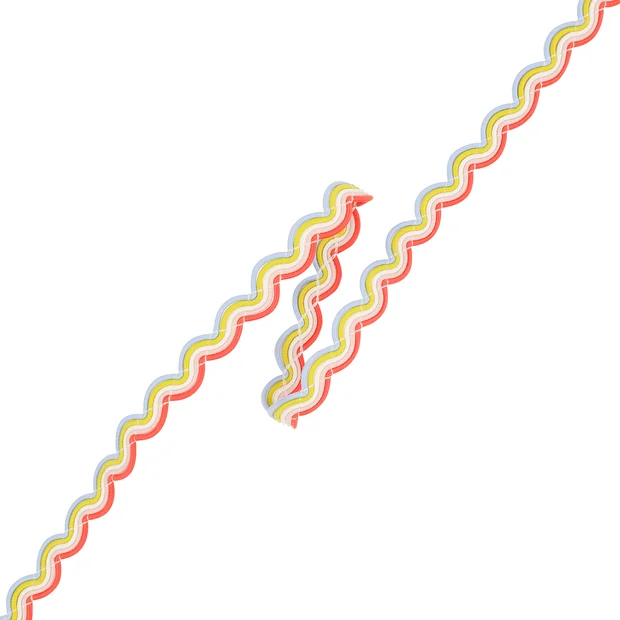 Photo of the fabric Rainbow Braid Vnt133 01 swatch by Villa Nova. Use for Trim