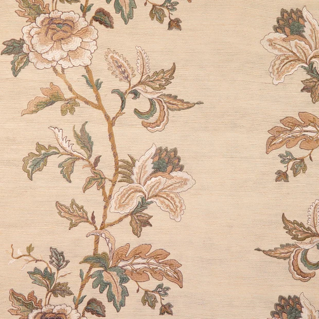 Photo of the fabric Peony 10792 207 swatch by Fischbacher 1819. Use for Curtains. Style of Floral And Botannical