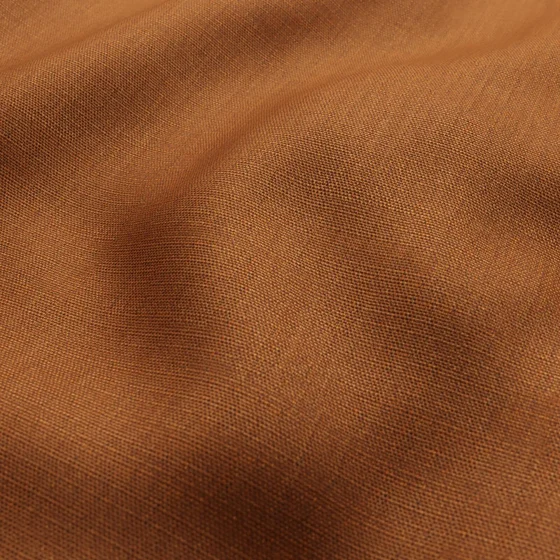 Photo of the fabric Linex Ginger swatch by Zepel. Use for Curtains, Upholstery, Accessory, Top of Bed. Style of Plain, Texture