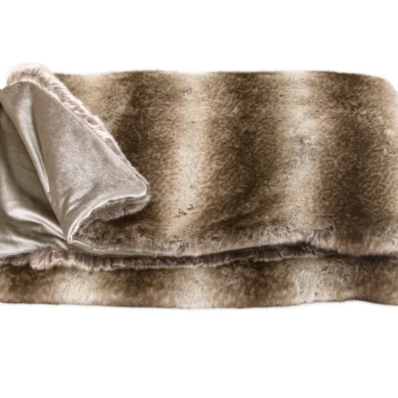 Photo of the fabric Mink Throw Mink Throw swatch by Zinc. Use for Throw