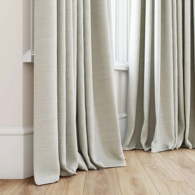 Photo of the fabric Tasman UC Lemon Grass swatch by James Dunlop Essentials. Use for Curtains, Accessory. Style of Stripe