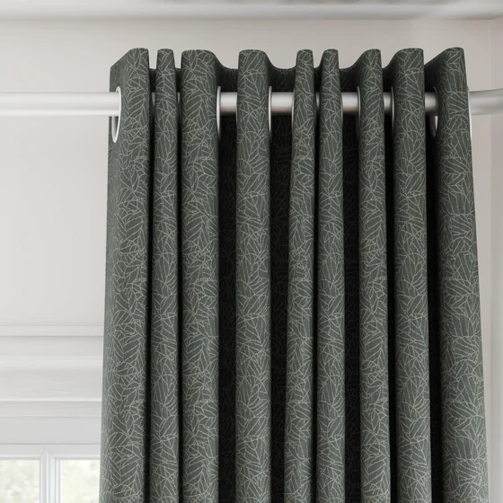 Photo of the fabric Laurel FR Blackout Storm swatch by James Dunlop Essentials. Use for Curtains. Style of Abstract