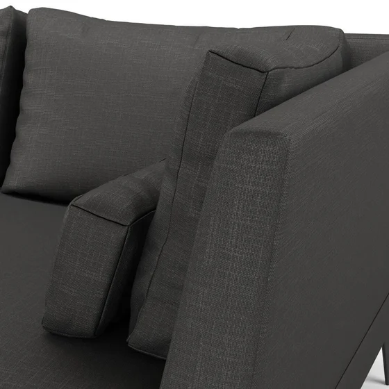 Photo of the fabric Allium Charcoal swatch by Mokum. Use for Upholstery, Accessory. Style of Plain, Texture