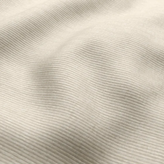 Photo of the fabric Hombre Cream swatch by Zepel. Use for Curtains, Upholstery, Accessory, Top of Bed. Style of Plain, Velvet