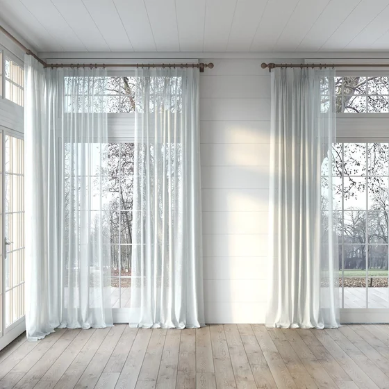 Photo of the fabric Lino Atoll swatch by Mokum. Use for Sheer Curtains. Style of Plain, Sheer