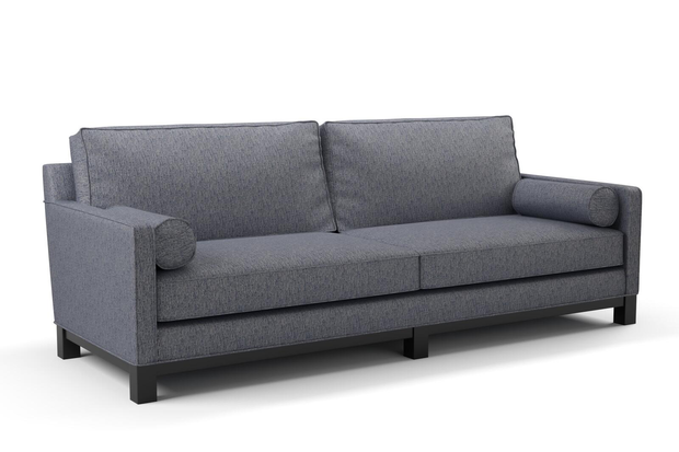 Photo of the fabric Omni Marine swatch by James Dunlop FibreGuard. Use for Upholstery, Accessory, Top of Bed. Style of Plain, Texture