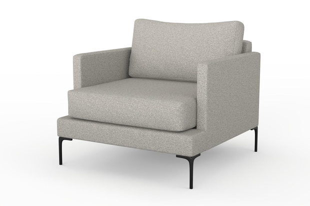Photo of the fabric Grain Silver swatch by Mokum. Use for Upholstery, Accessory, Top of Bed. Style of Plain, Texture