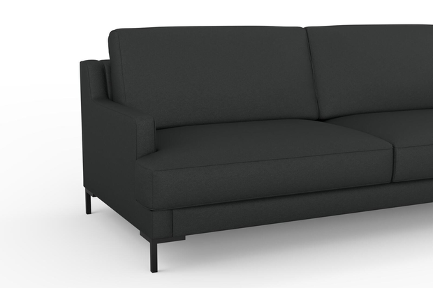Photo of the fabric Epitome Basalt swatch by Mokum. Use for Upholstery, Accessory. Style of Plain, Taffeta