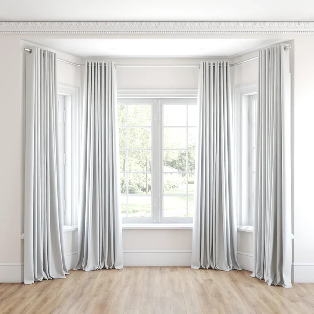 Photo of the fabric Silk Road Winter Snow swatch by James Dunlop Essentials. Use for Curtains, Accessory. Style of Plain, Texture