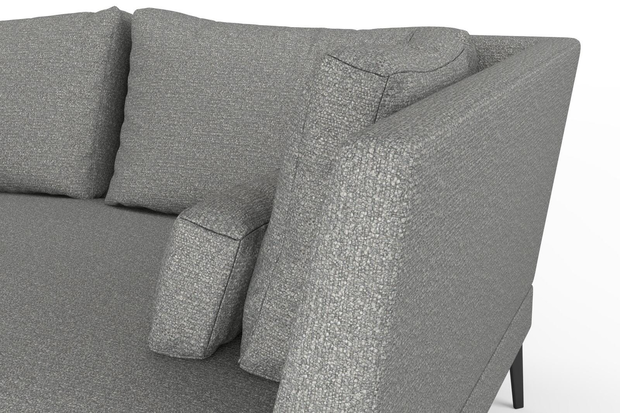 Photo of the fabric Grain Flint swatch by Mokum. Use for Upholstery, Accessory, Top of Bed. Style of Plain, Texture