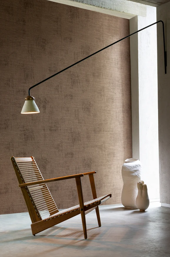 Photo of the fabric Orcade Wp 7098 7098 0121 in situ by Casamance. Use for Wall Covering