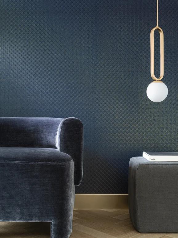 Photo of the fabric Wagara Wp 7533 7533 1936 in situ by Casamance. Use for Wall Covering