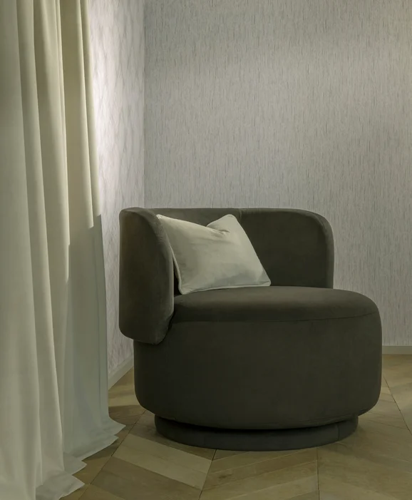 Photo of the fabric Asper Wallpaper W0205 3 in situ by Clarke & Clarke. Use for Wall Covering. Style of Abstract, Non-Woven Backed Vinyl