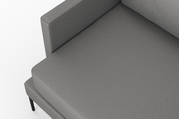 Photo of the fabric Epitome Smoke swatch by Mokum. Use for Upholstery, Accessory. Style of Plain, Taffeta
