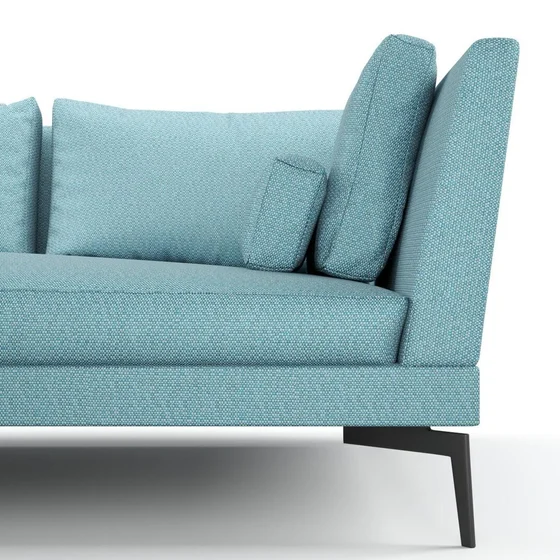 Photo of the fabric Reef Aqua swatch by Mokum. Use for Upholstery, Accessory. Style of Plain, Texture