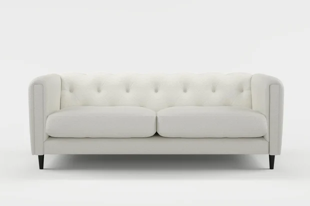 Photo of the fabric Sabato Ivory swatch by James Dunlop FibreGuard. Use for Upholstery, Accessory. Style of Plain, Texture