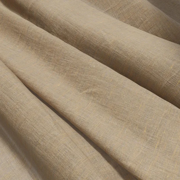 Photo of the fabric Lino Gold swatch by Mokum. Use for Sheer Curtains. Style of Plain, Sheer