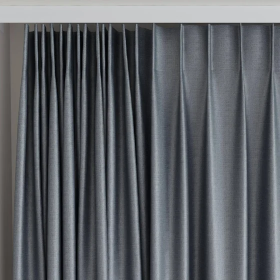 Photo of the fabric Stallion 2 UC Storm swatch by James Dunlop Essentials. Use for Curtains, Accessory. Style of Plain, Texture