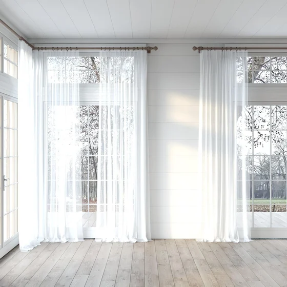 Photo of the fabric Beauvoir Ivory swatch by James Dunlop. Use for Sheer Curtains. Style of Plain, Sheer
