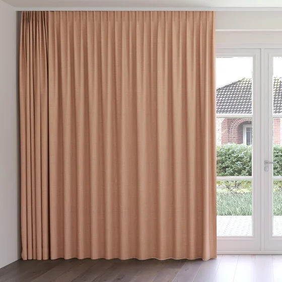 Photo of the fabric Chatham Sunset swatch by James Dunlop Essentials. Use for Curtains. Style of Plain, Texture