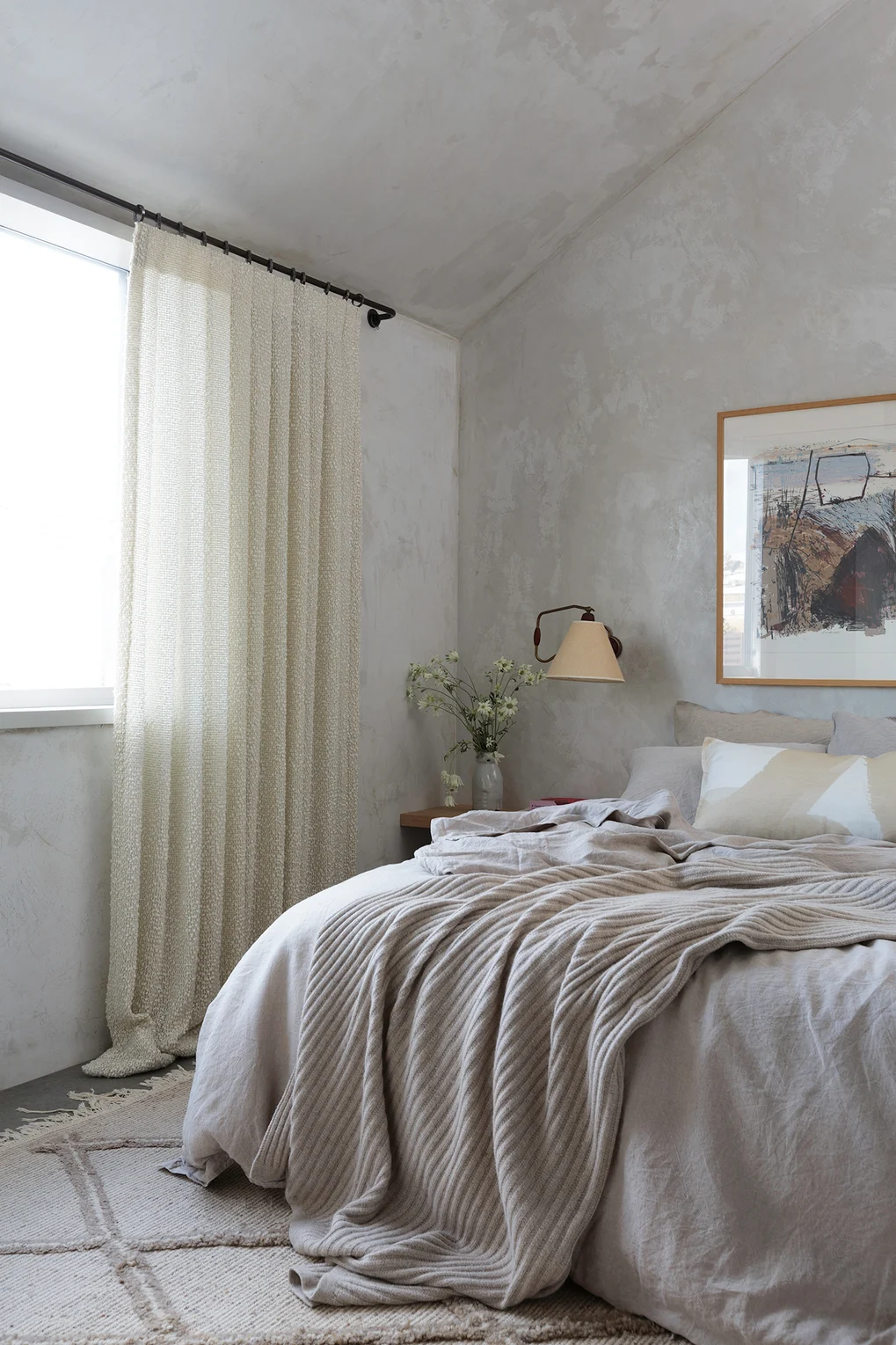 Curtain in Totto colour Salt by Mokum