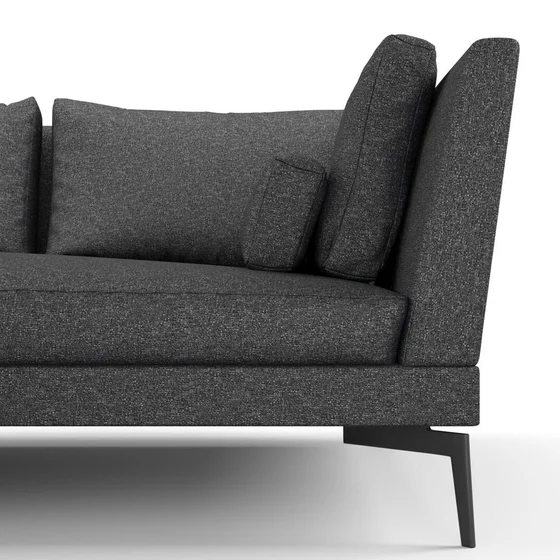 Photo of the fabric Bora Bora Charcoal swatch by Mokum FibreGuard. Use for Curtains, Upholstery, Accessory. Style of Plain, Texture