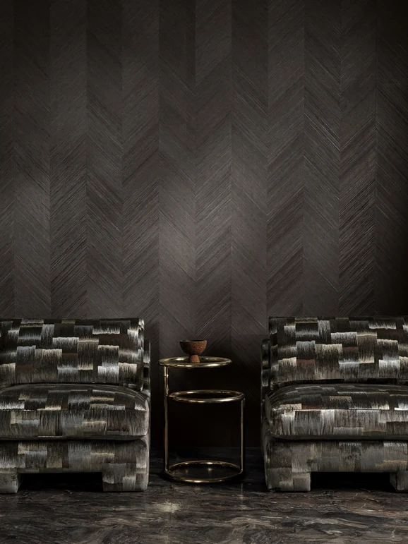 Photo of the fabric Gloria Z755 01 in situ by Zinc. . Style of Abstract, Velvet