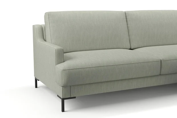 Photo of the fabric Sahel Celadon swatch by Mokum. Use for Upholstery, Accessory. Style of Plain, Texture