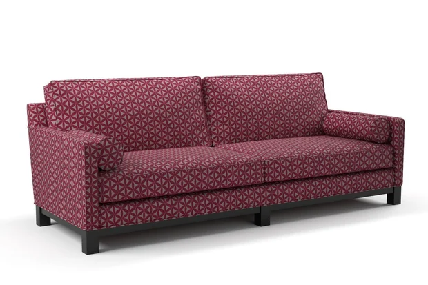 Photo of the fabric Tapa Fuchsia swatch by James Dunlop. Use for Upholstery, Accessory. Style of Geometric