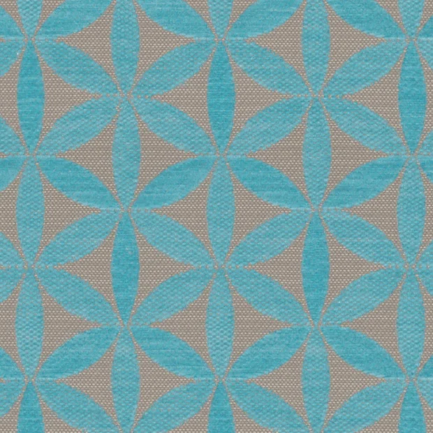 Photo of the fabric Tapa Aqua swatch by James Dunlop. Use for Upholstery, Accessory. Style of Geometric