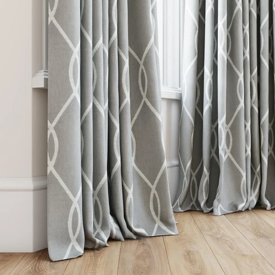 Photo of the fabric Latimer Dove swatch by James Dunlop. Use for Curtains, Accessory. Style of Traditional
