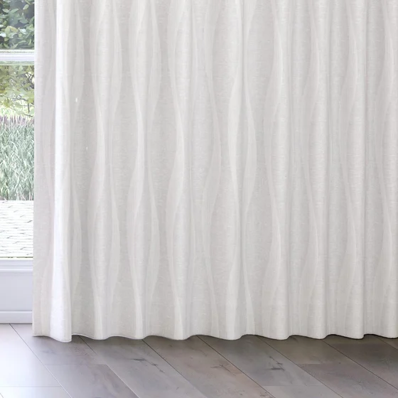 Photo of the fabric Paramount Ivory swatch by James Dunlop. Use for Sheer Curtains. Style of Abstract, Sheer
