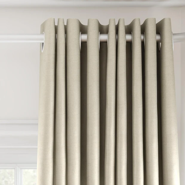 Photo of the fabric Eclipse FR Blackout Parchment swatch by James Dunlop. Use for Curtains. Style of Blackout, Plain