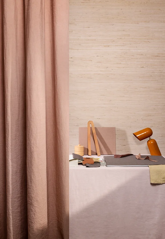 Photo of the fabric Motion K5265 03 in situ by Kirkby Design. Use for Curtains. Style of Plain