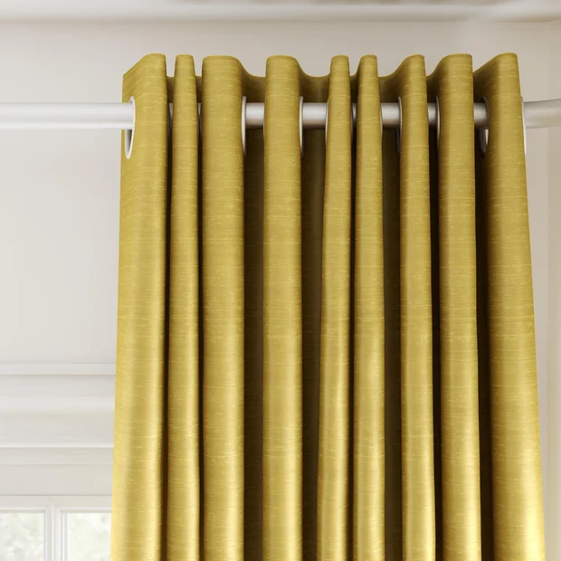 Photo of the fabric Luxe Freesia swatch by James Dunlop Essentials. Use for Curtains, Accessory, Top of Bed. Style of Plain, Texture