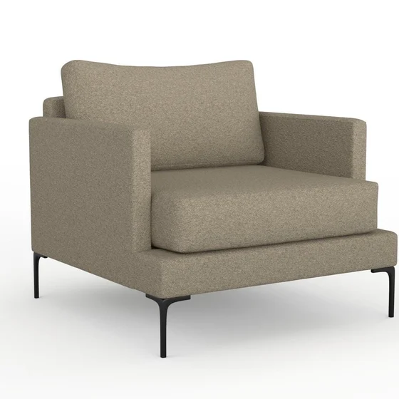 Photo of the fabric Grande Boucle Mink swatch by Catherine Martin by Mokum. Use for Upholstery, Accessory. Style of Plain, Texture
