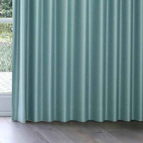 Photo of the fabric Provence Duckegg swatch by James Dunlop Essentials. Use for Curtains, Upholstery, Accessory, Top of Bed. Style of Plain, Texture