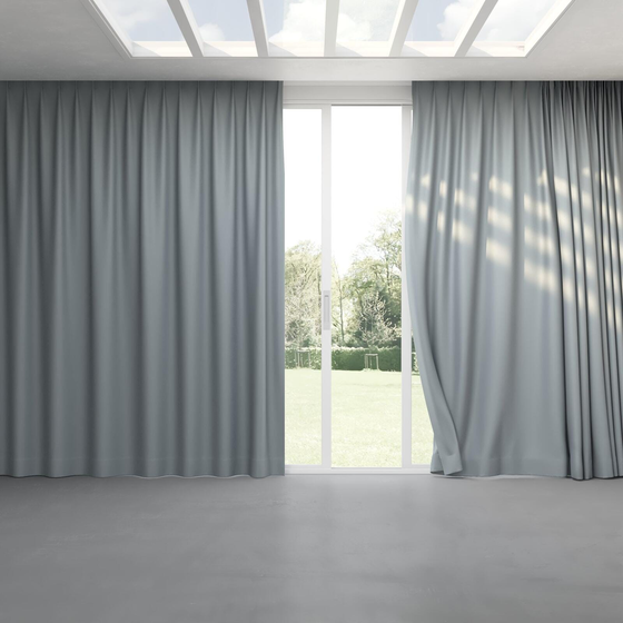 Photo of the fabric Satori Stonewash Copenhagen swatch by Mokum. Use for Curtains, Upholstery Light Duty, Accessory, Top of Bed. Style of Plain, Texture