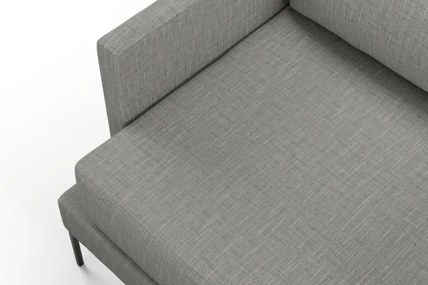 Photo of the fabric Sahel Aluminium swatch by Mokum. Use for Upholstery, Accessory. Style of Plain, Texture