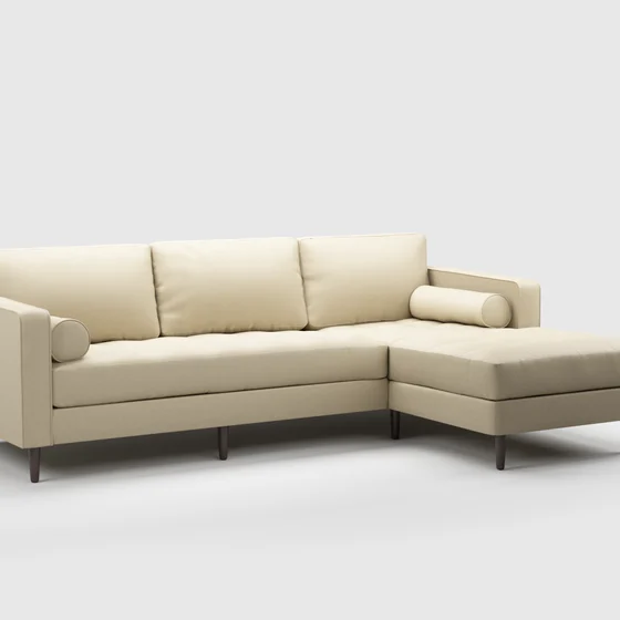 Photo of the fabric South Beach Sand swatch by Mokum. Use for Upholstery, Accessory. Style of Plain, Velvet