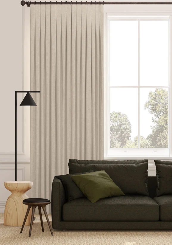 Photo of the fabric Poker River in situ by James Dunlop FibreGuard. Use for Upholstery, Accessory, Top of Bed. Style of Chenille, Plain