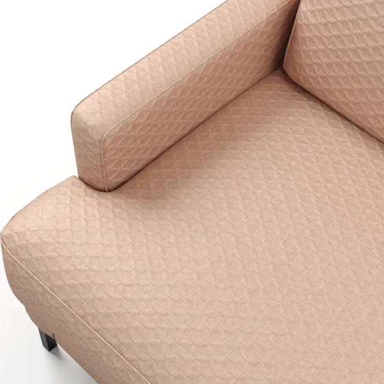 Photo of the fabric Topiary Peach swatch by Mokum. Use for Upholstery, Accessory. Style of Geometric