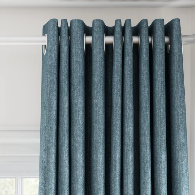 Photo of the fabric Trezor Spa swatch by James Dunlop FibreGuard. Use for Curtains, Upholstery, Accessory. Style of Chenille, Plain