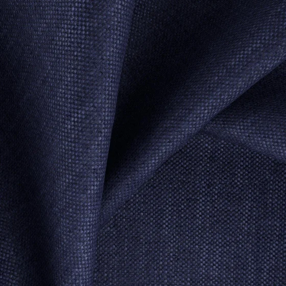 Photo of the fabric Perfecto Night swatch by Zepel FibreGuard. Use for Curtains, Upholstery, Accessory, Top of Bed. Style of Chenille, Plain