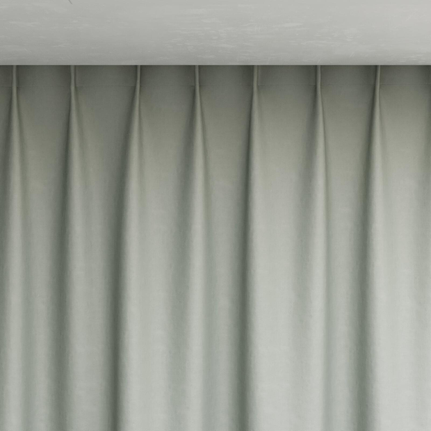 Photo of the fabric Satori Stonewash Willow swatch by Mokum. Use for Curtains, Upholstery Light Duty, Accessory, Top of Bed. Style of Plain, Texture